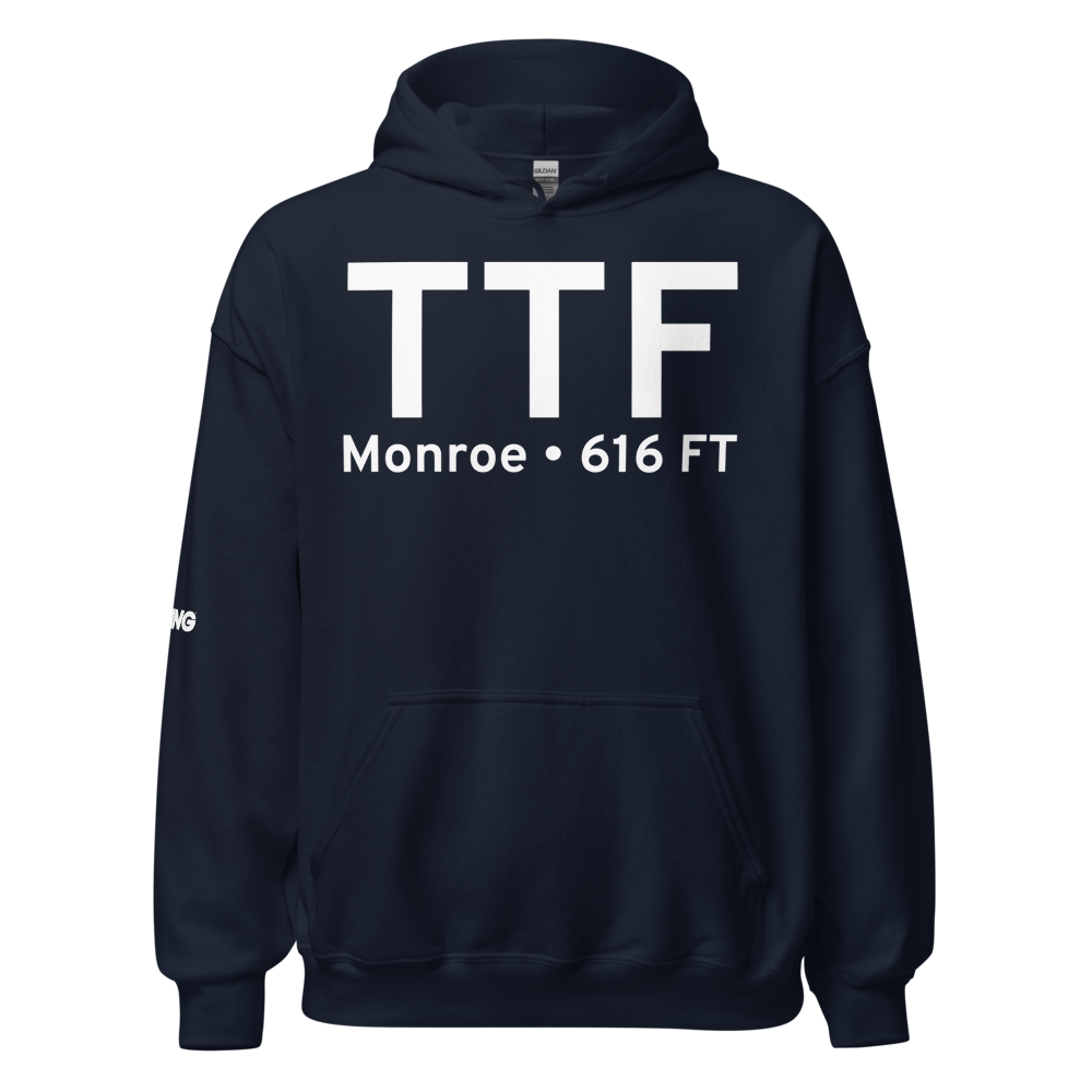 Monroe (KTTF) Airport Hoodie Sweatshirt 
