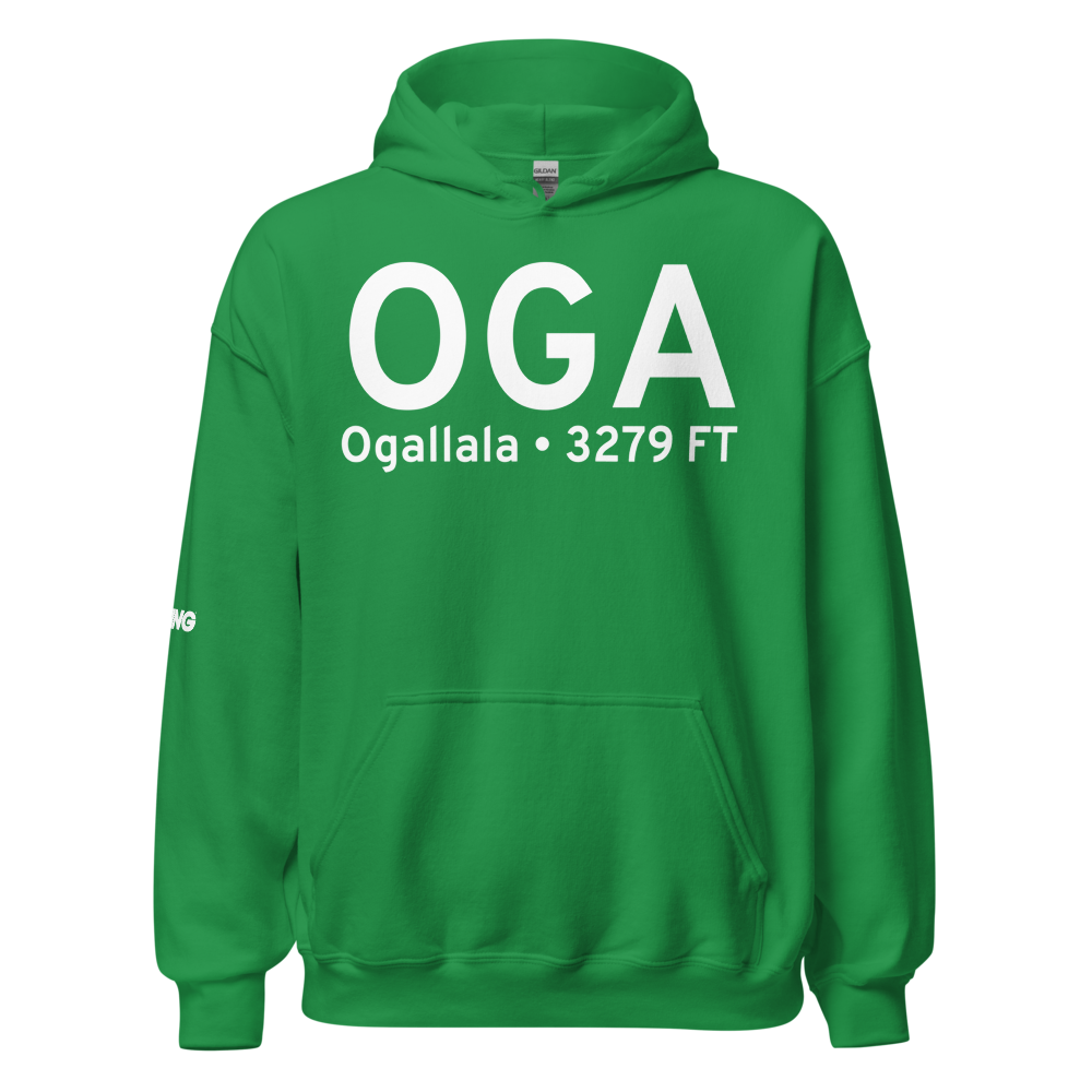 Ogallala (KOGA) Airport Hoodie Sweatshirt 