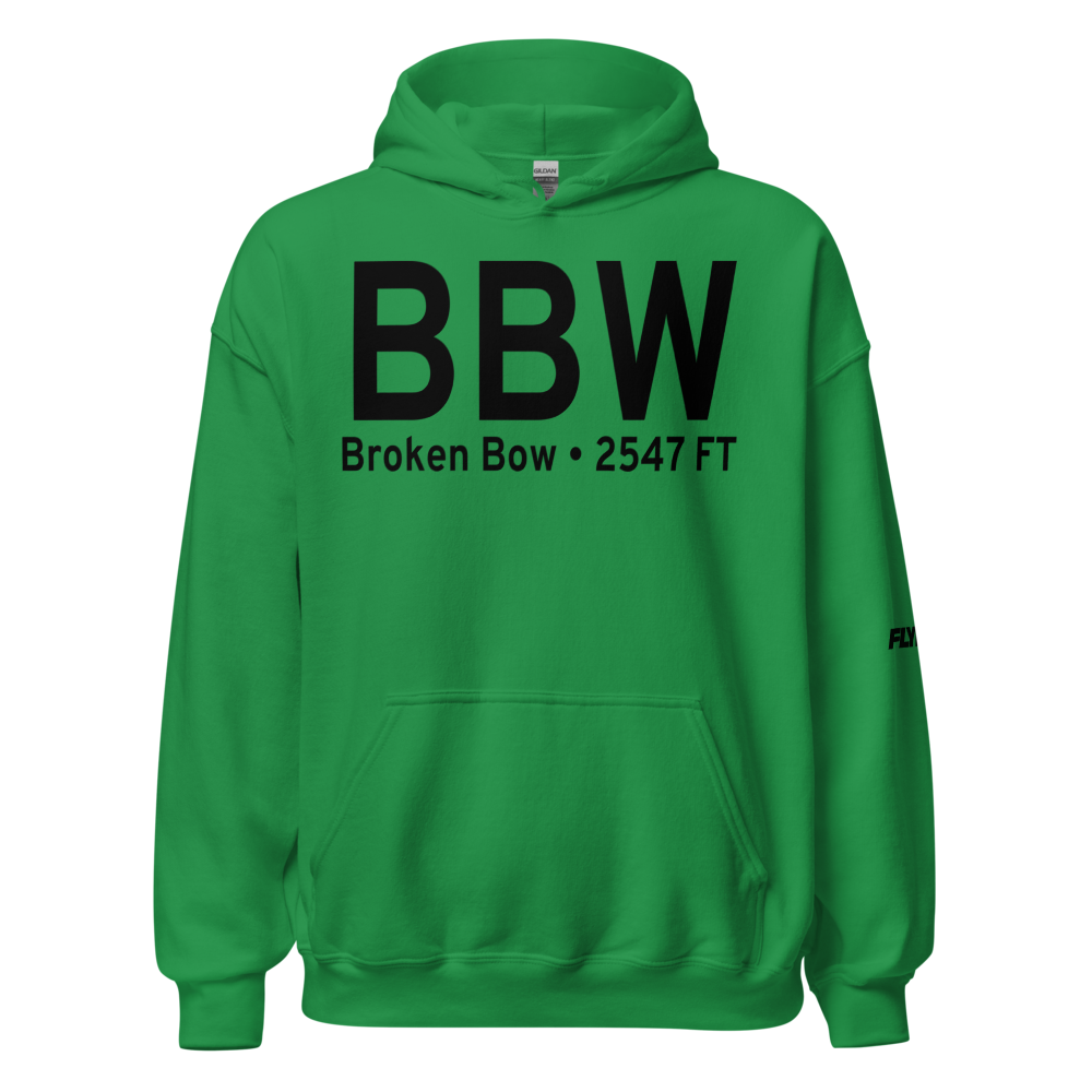 Broken Bow (KBBW) Airport Hoodie Sweatshirt 