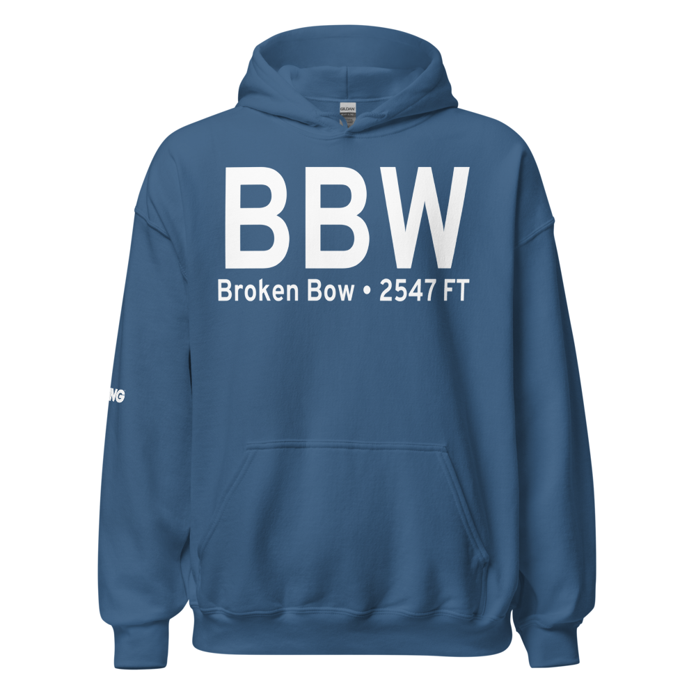 Broken Bow (KBBW) Airport Hoodie Sweatshirt 