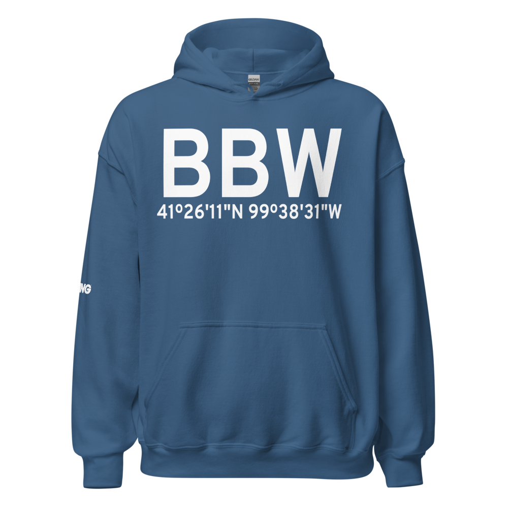 Broken Bow (KBBW) Airport Hoodie Sweatshirt 