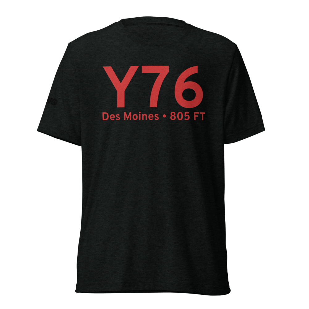 Des Moines (Y76) Airport Tri-blend T-Shirt 