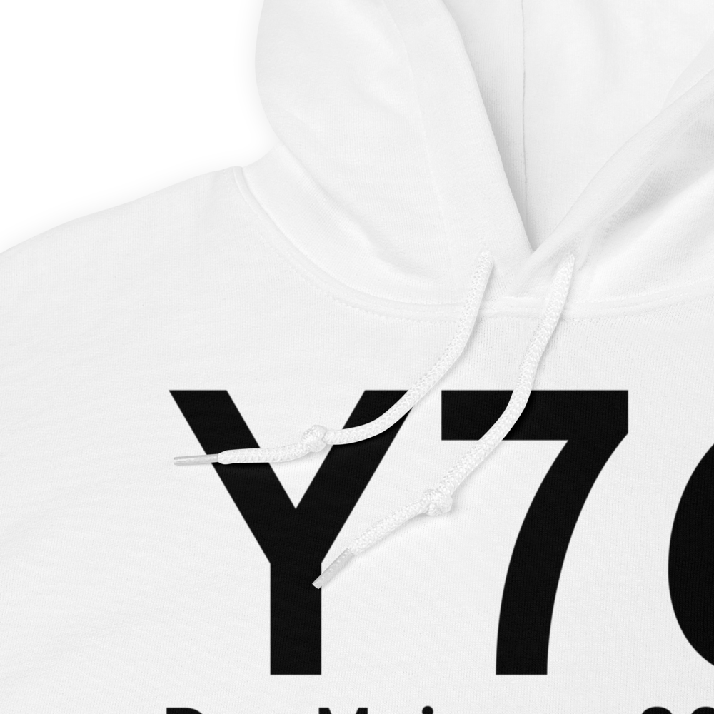 Des Moines (Y76) Airport Hoodie Sweatshirt 