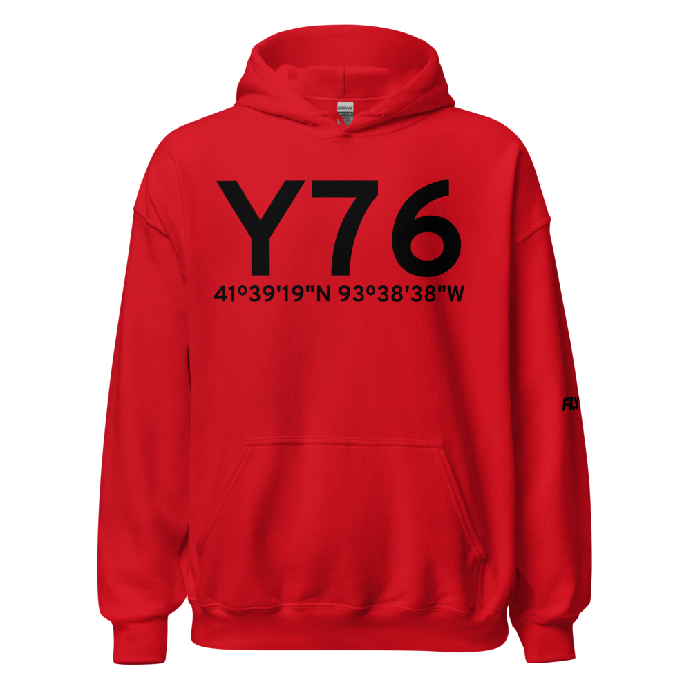 Des Moines (Y76) Airport Hoodie Sweatshirt 