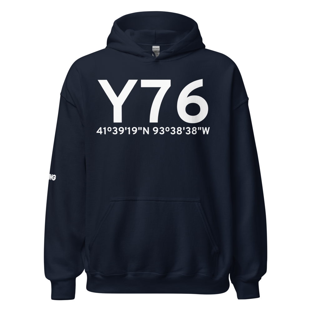 Des Moines (Y76) Airport Hoodie Sweatshirt 