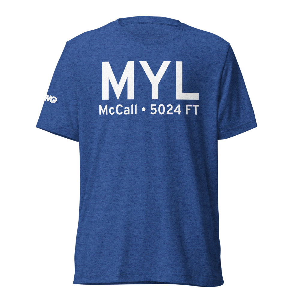 McCall (KMYL) Airport Tri-blend T-Shirt 