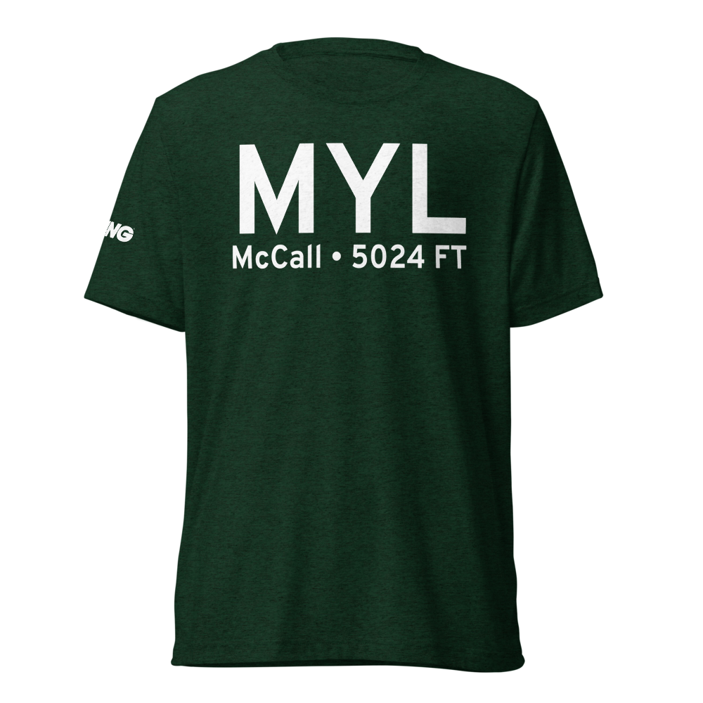 McCall (KMYL) Airport Tri-blend T-Shirt 