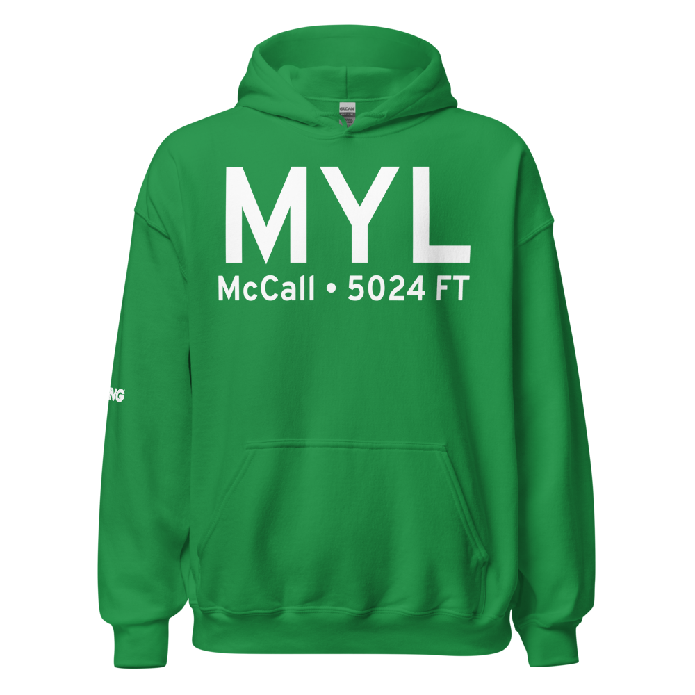 McCall (KMYL) Airport Hoodie Sweatshirt 