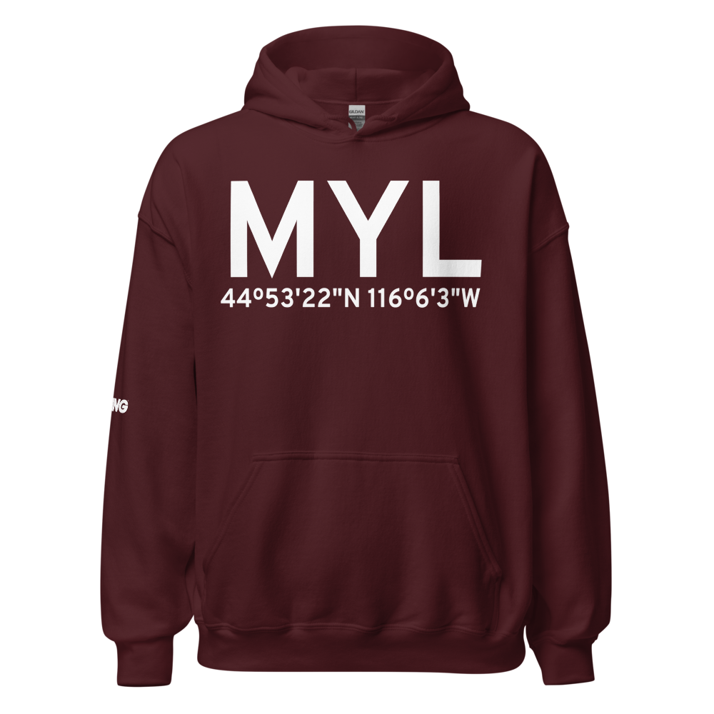 McCall (KMYL) Airport Hoodie Sweatshirt 