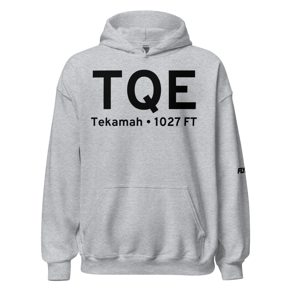 Tekamah (KTQE) Airport Hoodie Sweatshirt 