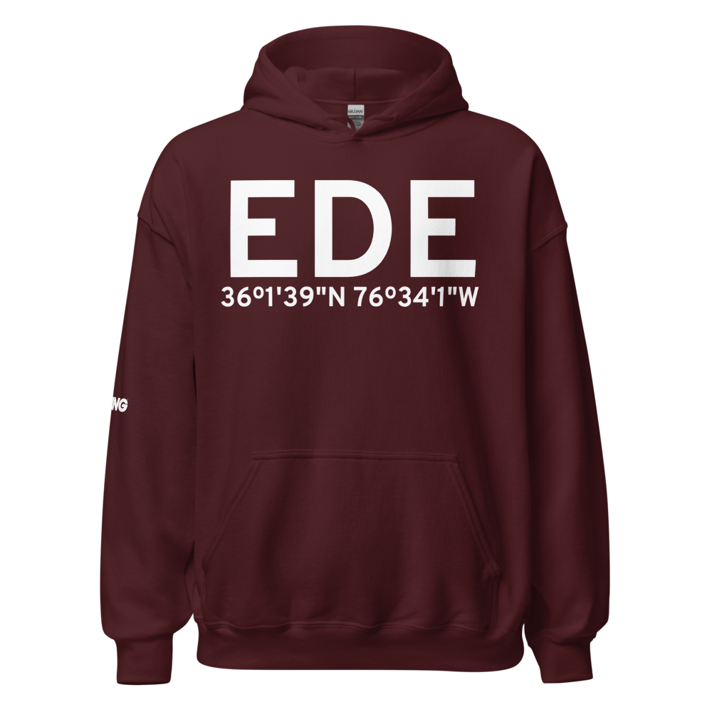Edenton (KEDE) Airport Hoodie Sweatshirt 