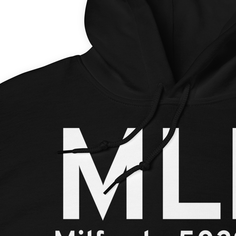 Milford (KMLF) Airport Hoodie Sweatshirt 