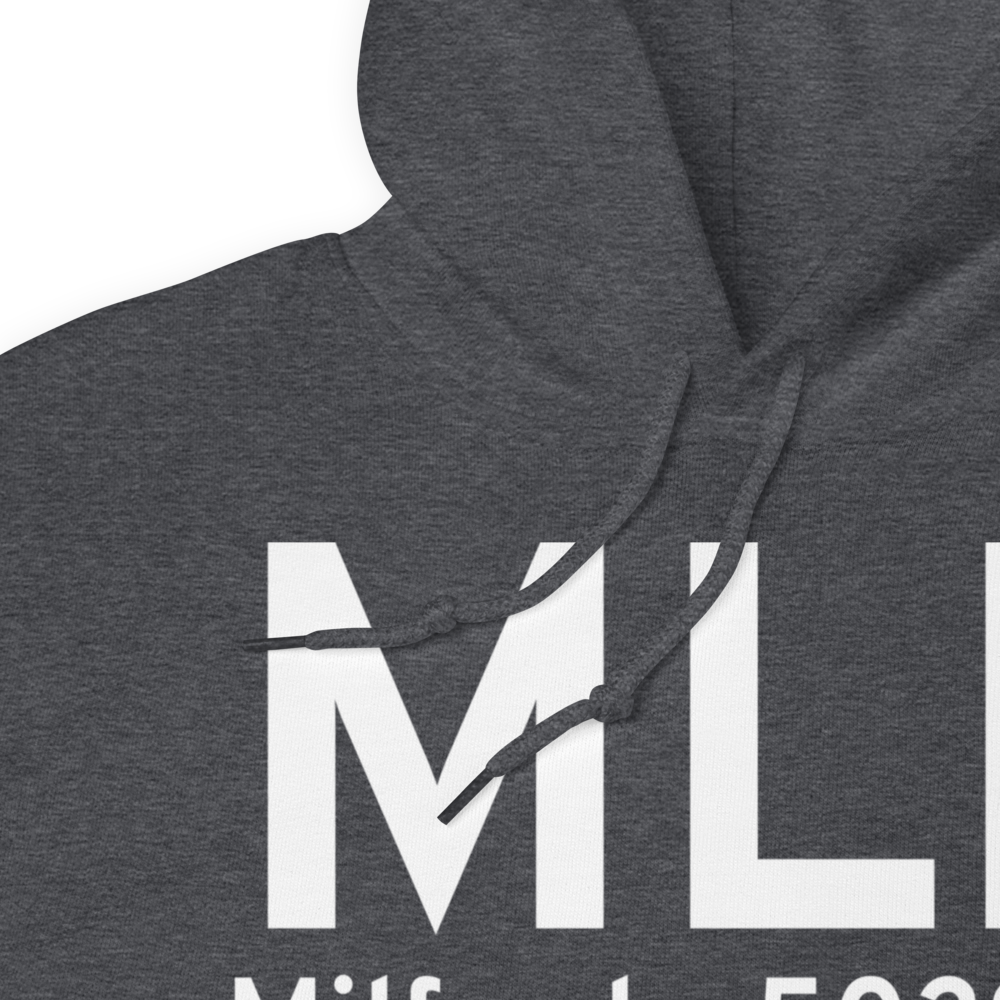Milford (KMLF) Airport Hoodie Sweatshirt 