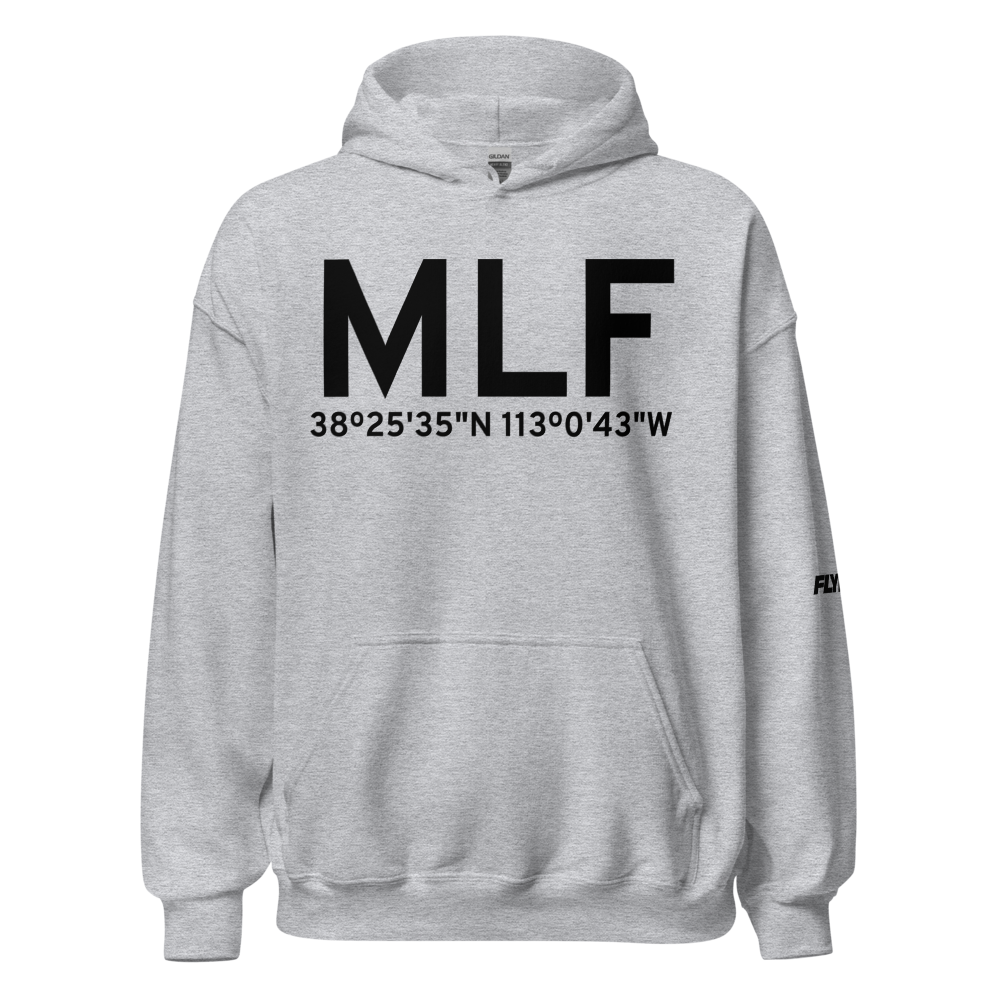 Milford (KMLF) Airport Hoodie Sweatshirt 
