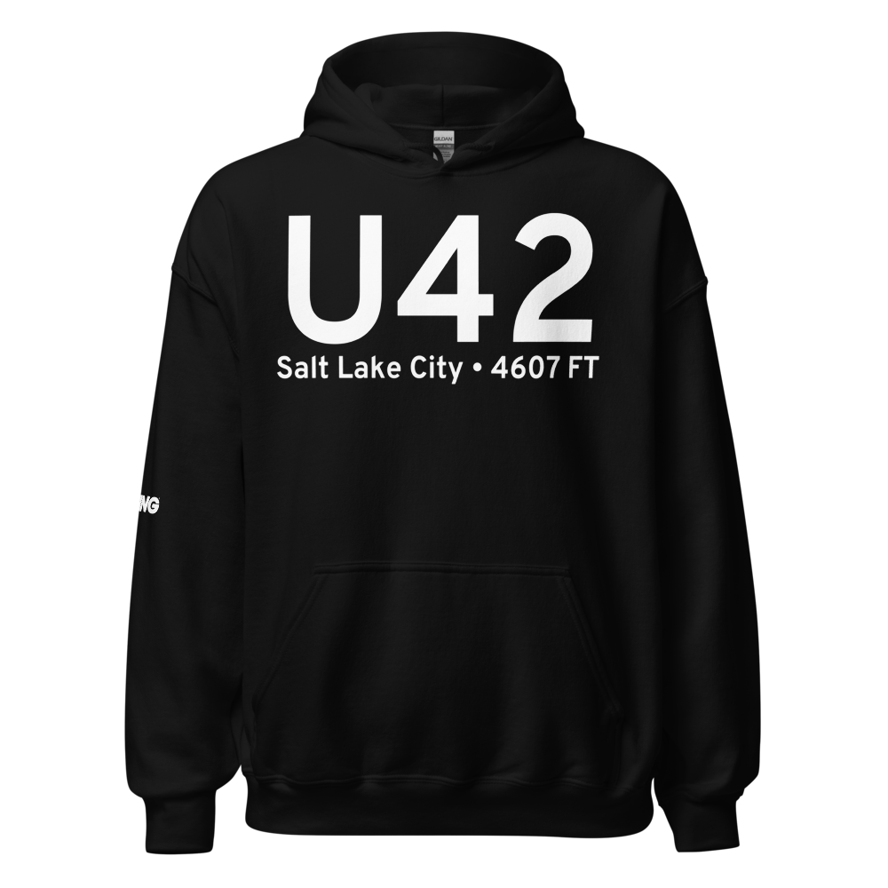 Salt Lake City (KU42) Airport Hoodie Sweatshirt 