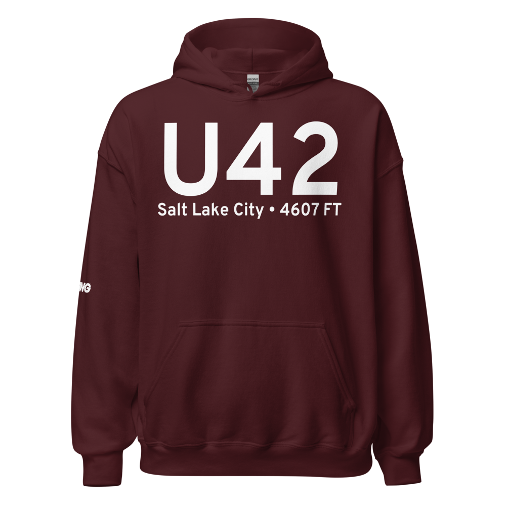 Salt Lake City (KU42) Airport Hoodie Sweatshirt 