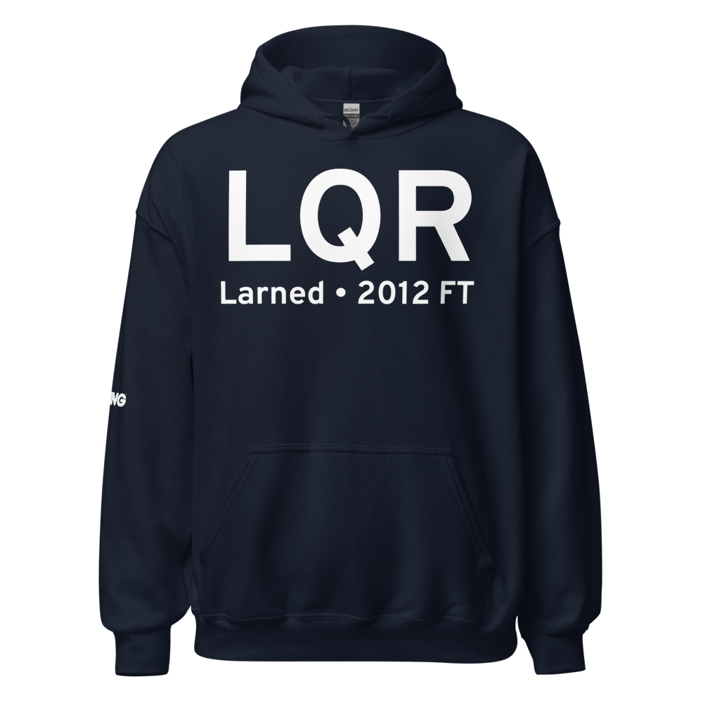 Larned (KLQR) Airport Hoodie Sweatshirt 