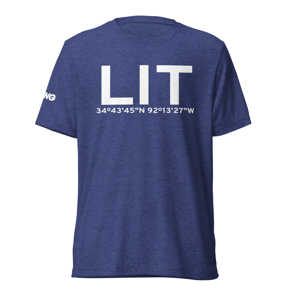 Little Rock (KLIT) Airport Tri-blend T-Shirt 