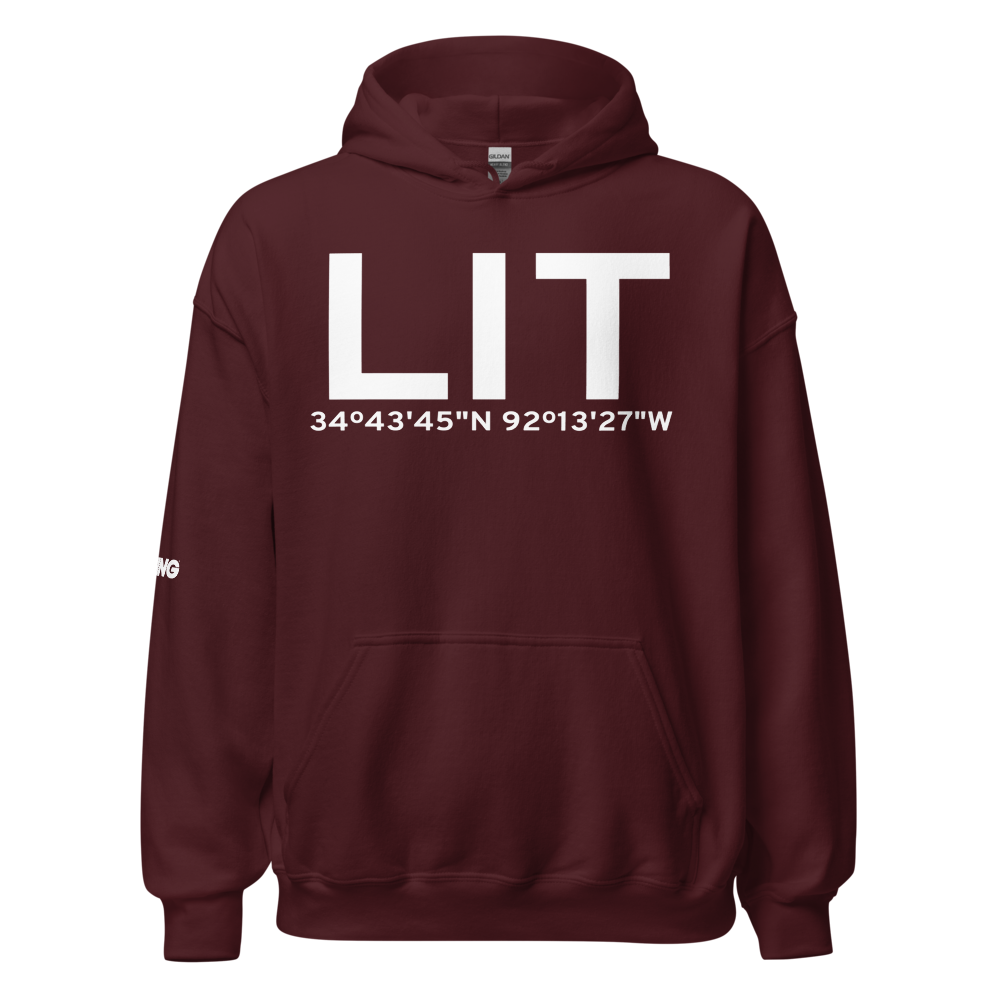 Little Rock (KLIT) Airport Hoodie Sweatshirt 