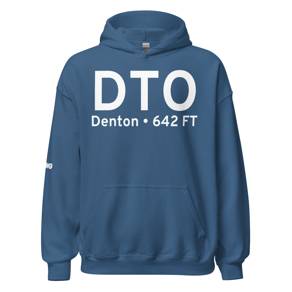 Denton (KDTO) Airport Hoodie Sweatshirt 