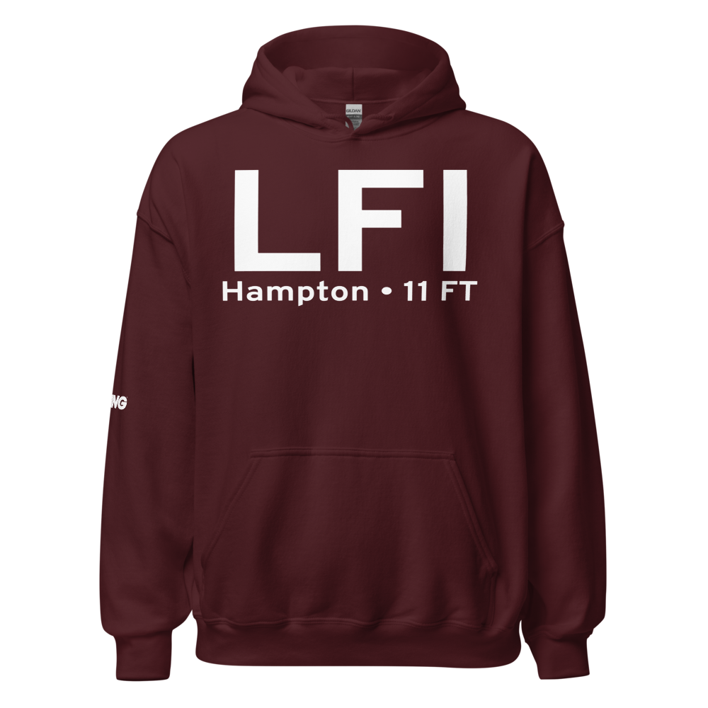 Hampton (KLFI) Airport Hoodie Sweatshirt 