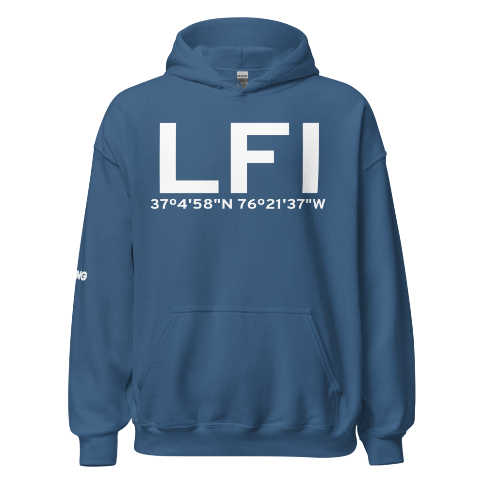 Hampton (KLFI) Airport Hoodie Sweatshirt 