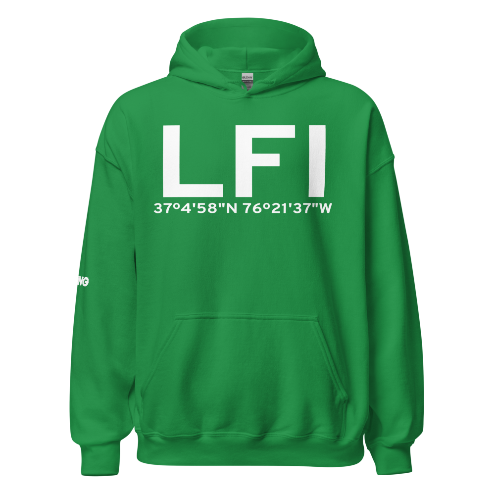 Hampton (KLFI) Airport Hoodie Sweatshirt 