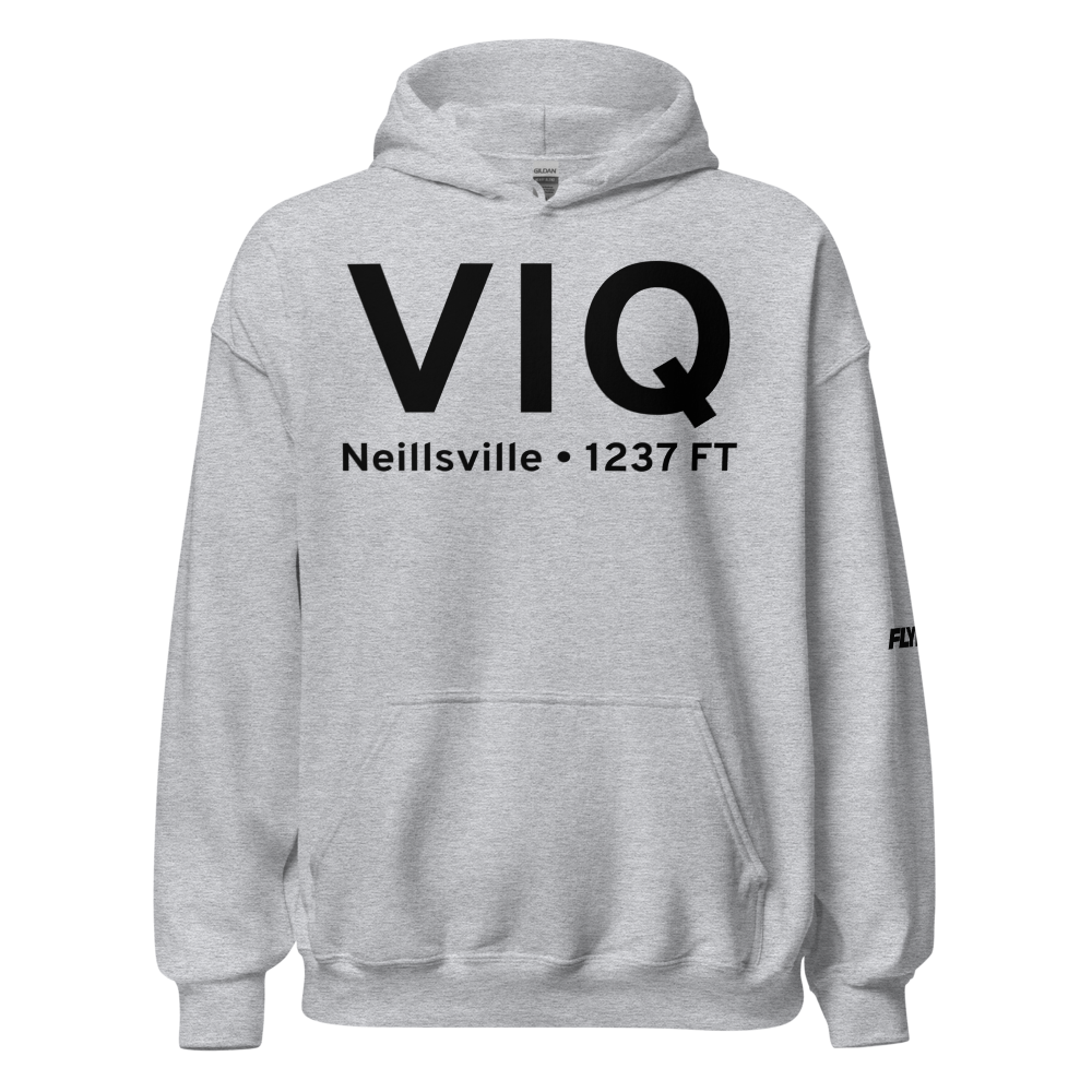Neillsville (KVIQ) Airport Hoodie Sweatshirt 
