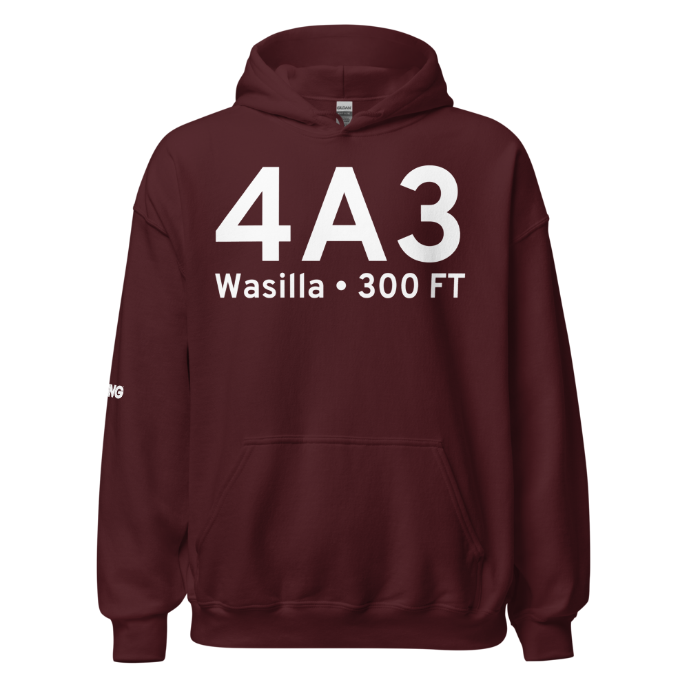 Wasilla (4A3) Airport Hoodie Sweatshirt 