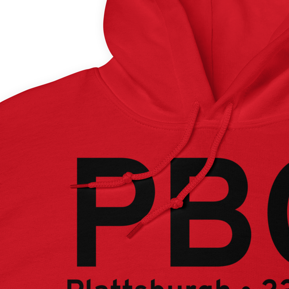 Plattsburgh (KPBG) Airport Hoodie Sweatshirt 