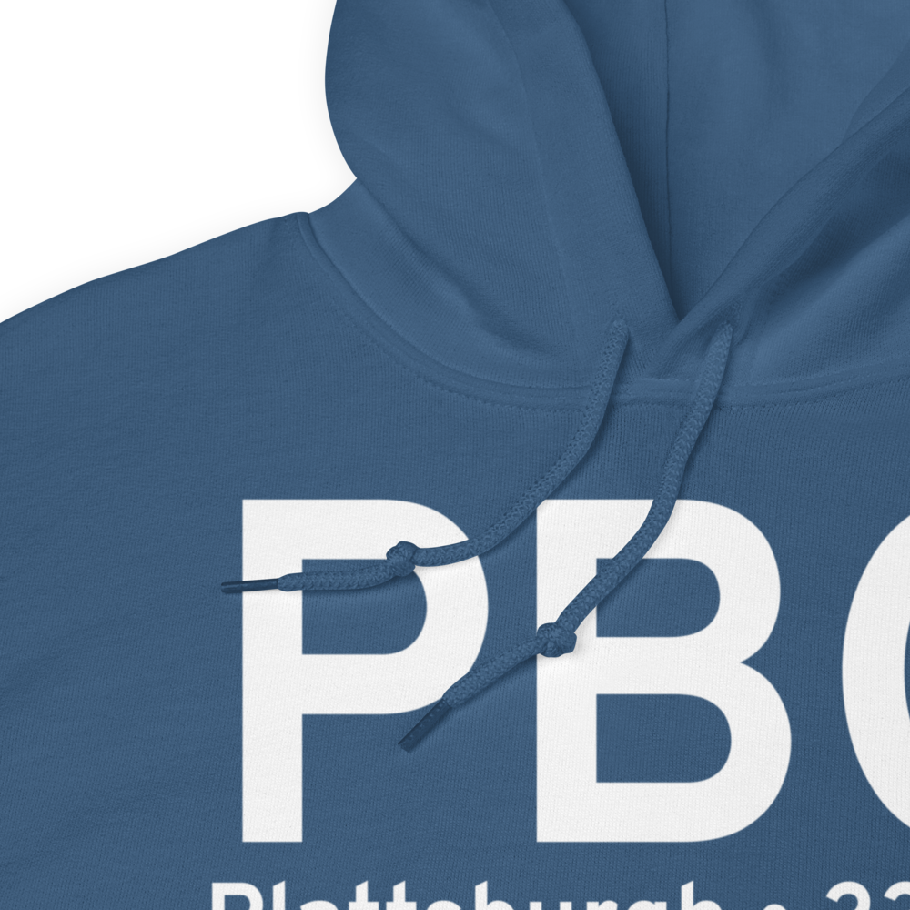 Plattsburgh (KPBG) Airport Hoodie Sweatshirt 