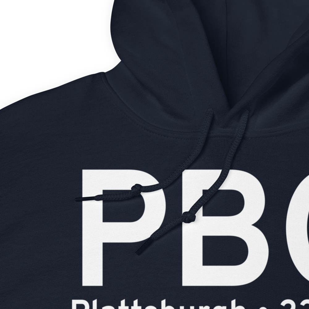 Plattsburgh (KPBG) Airport Hoodie Sweatshirt 