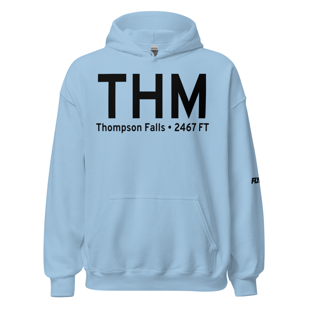 Thompson Falls (KTHM) Airport Hoodie Sweatshirt 