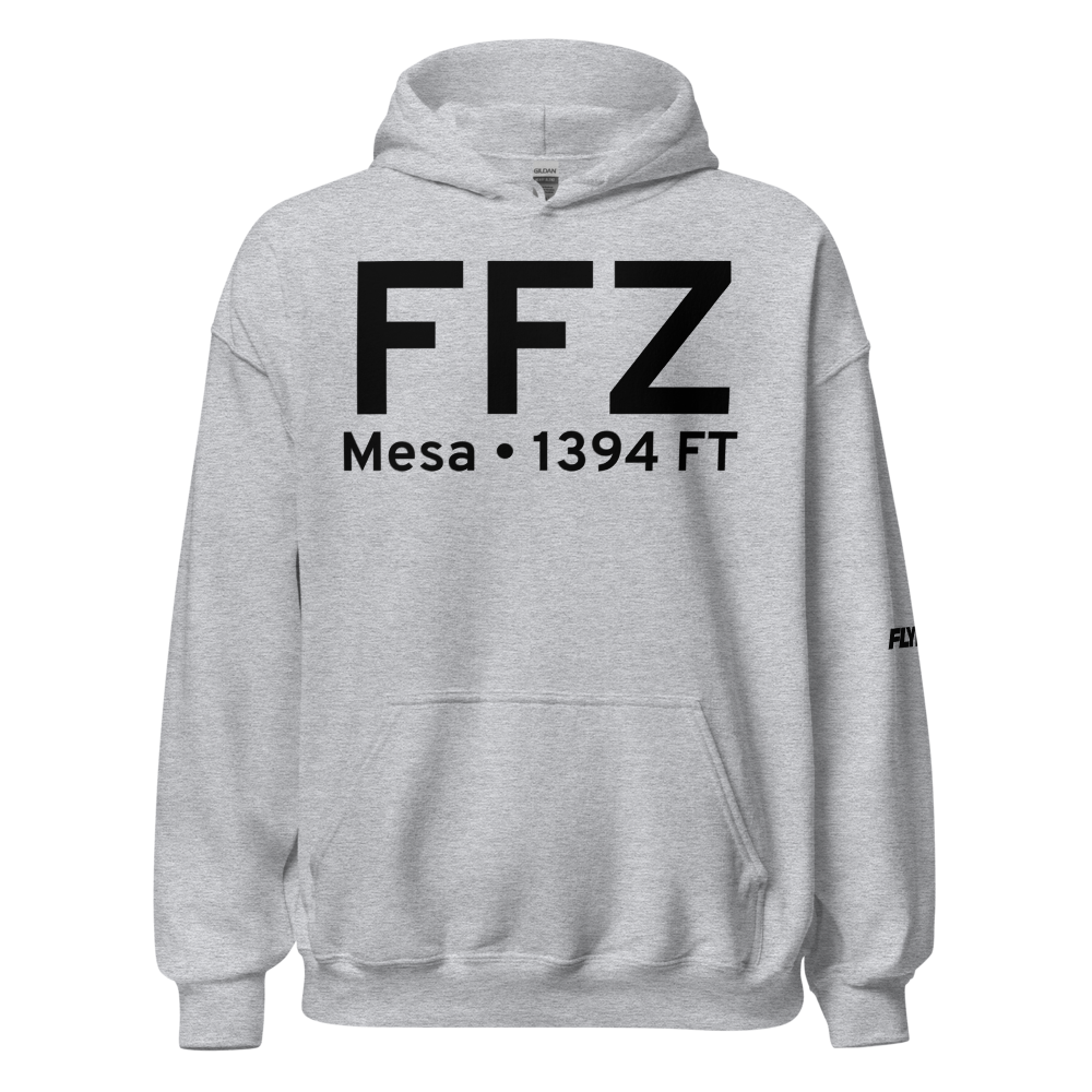 Mesa (KFFZ) Airport Hoodie Sweatshirt 