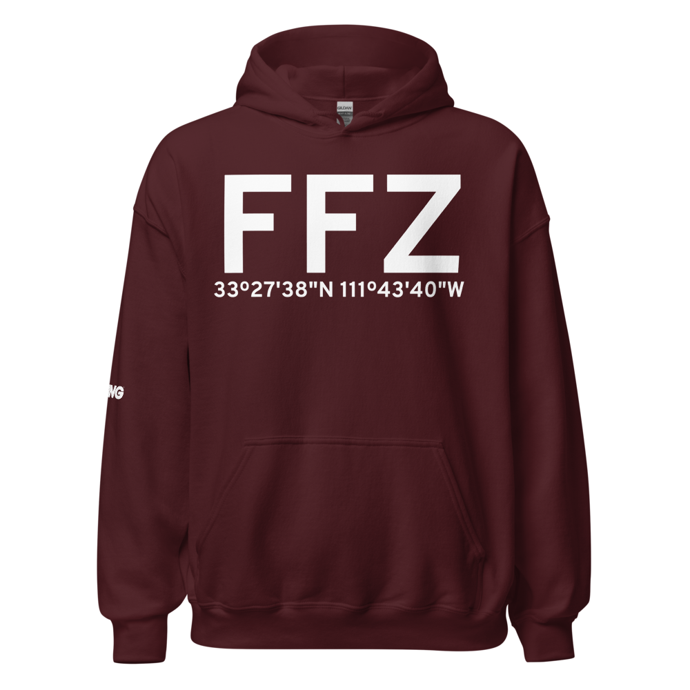 Mesa (KFFZ) Airport Hoodie Sweatshirt 