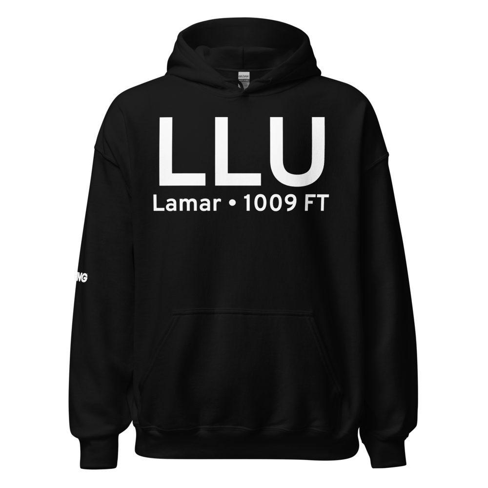 Lamar (KLLU) Airport Hoodie Sweatshirt 