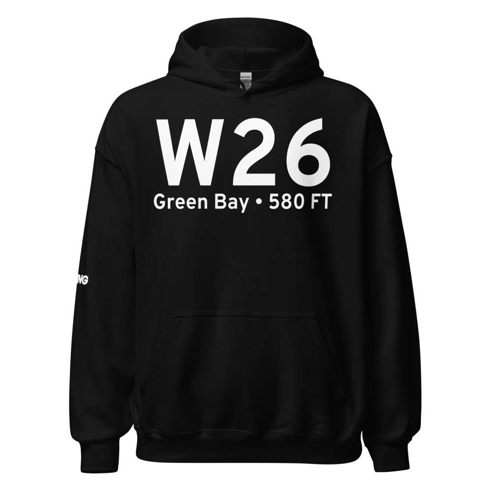Green Bay (W26) Airport Hoodie Sweatshirt 