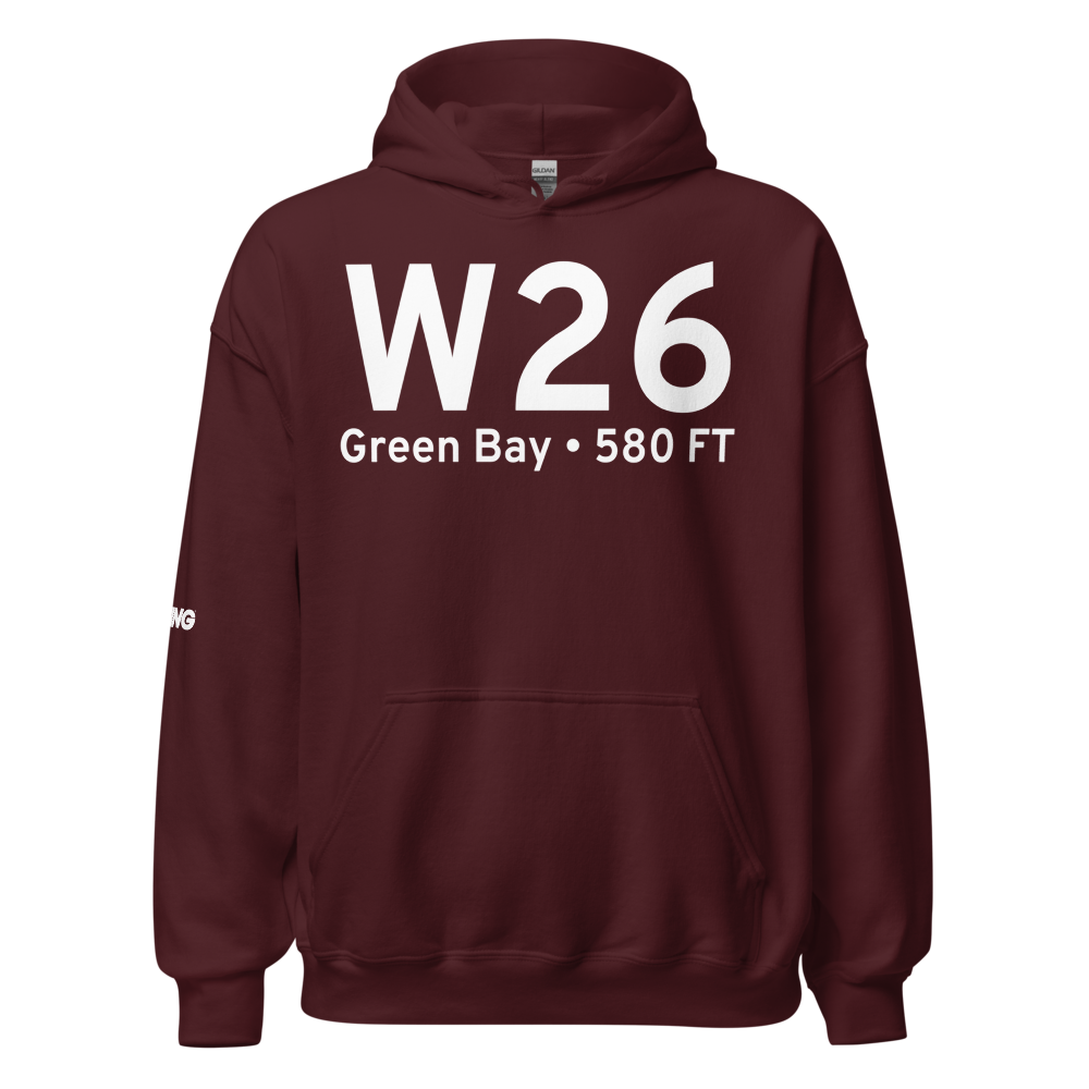 Green Bay (W26) Airport Hoodie Sweatshirt 