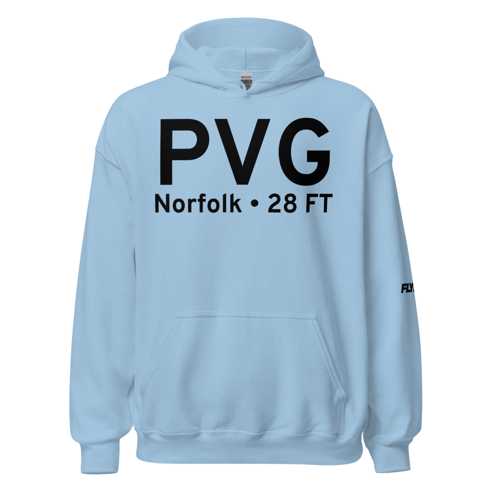 Norfolk (KPVG) Airport Hoodie Sweatshirt 