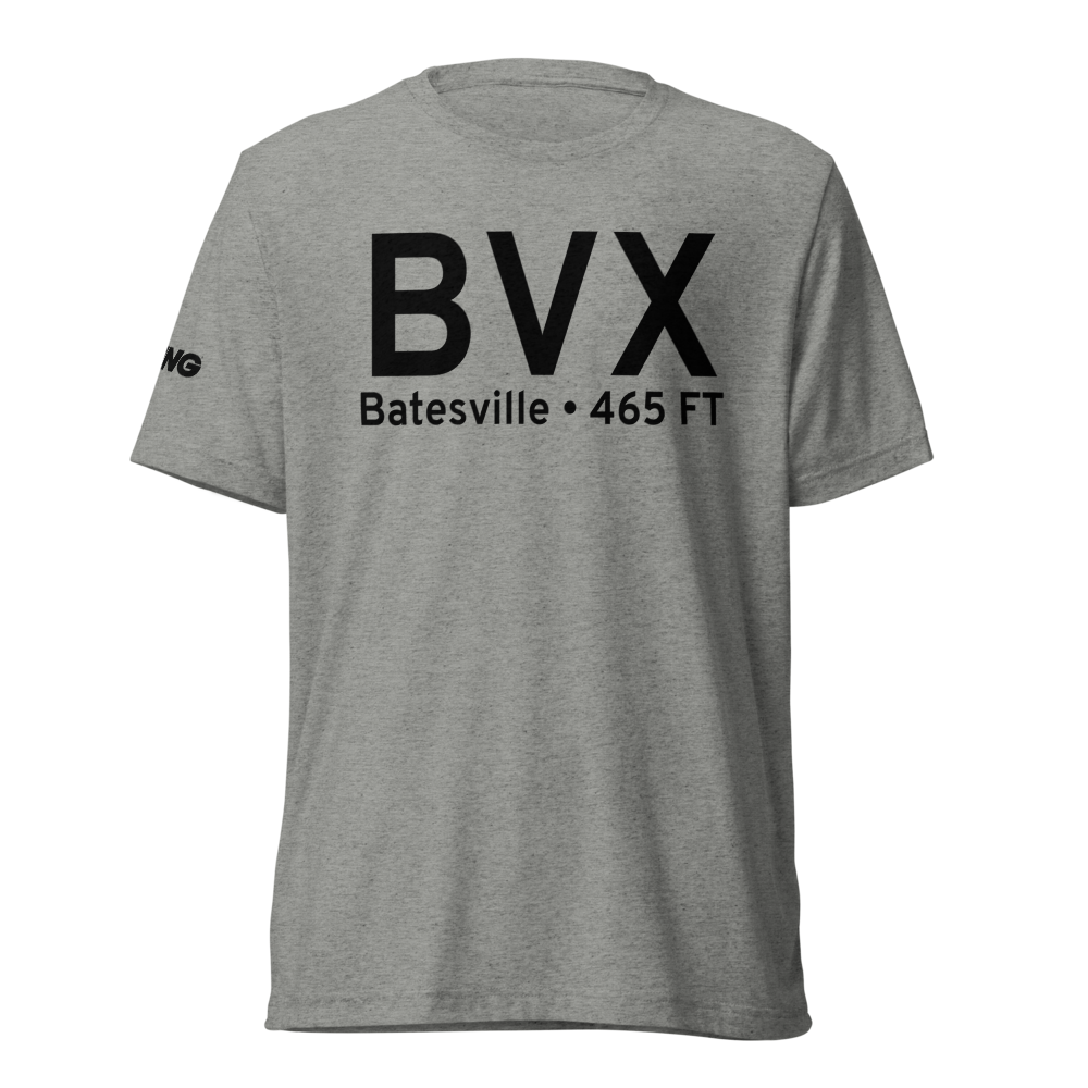 Batesville (KBVX) Airport Tri-blend T-Shirt 
