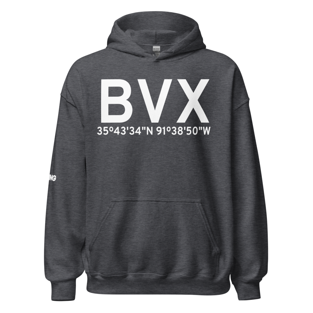 Batesville (KBVX) Airport Hoodie Sweatshirt 