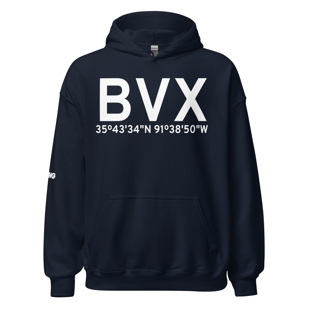 Batesville (KBVX) Airport Hoodie Sweatshirt 