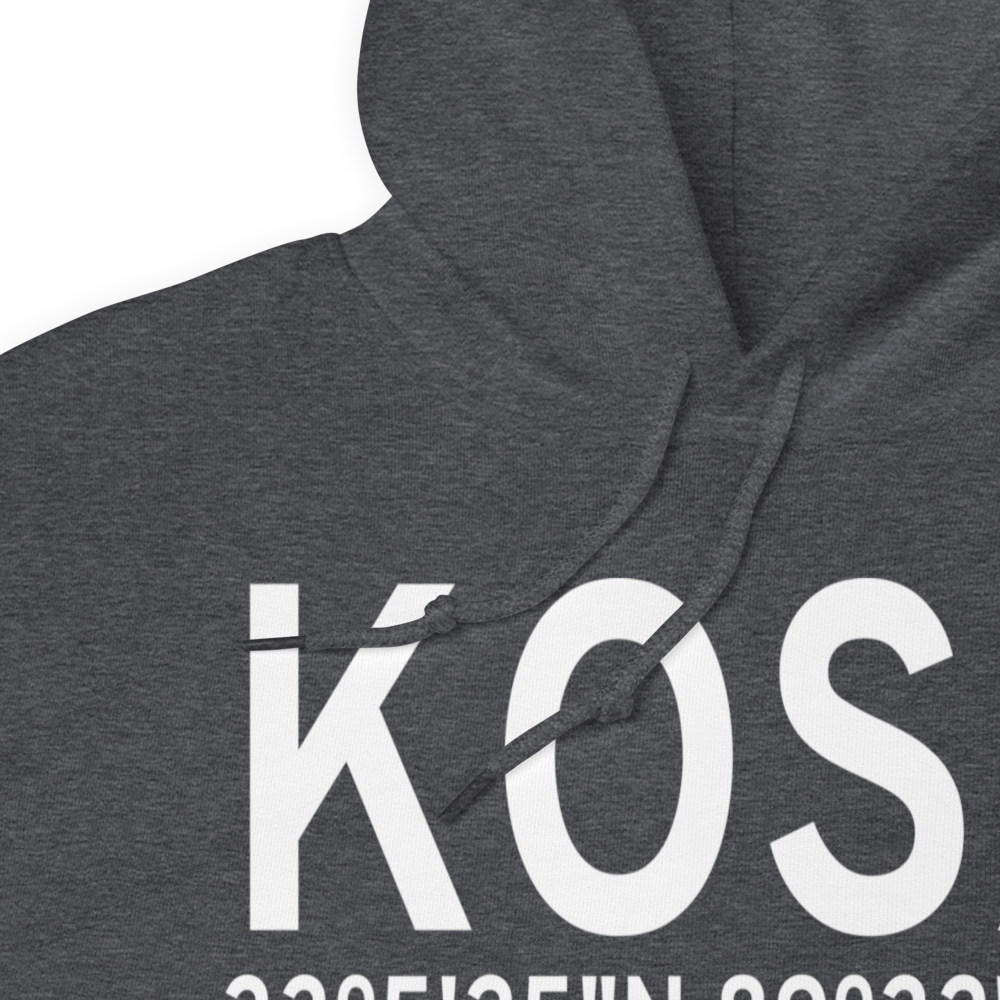 Kosciusko Attala County Airport (KOSX) ICAO Hoodie Sweatshirt 
