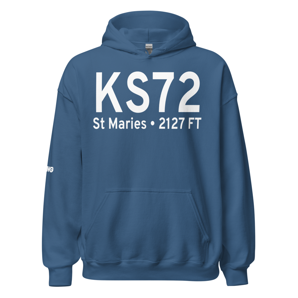 St Maries Municipal Airport (KS72) ICAO Hoodie Sweatshirt 