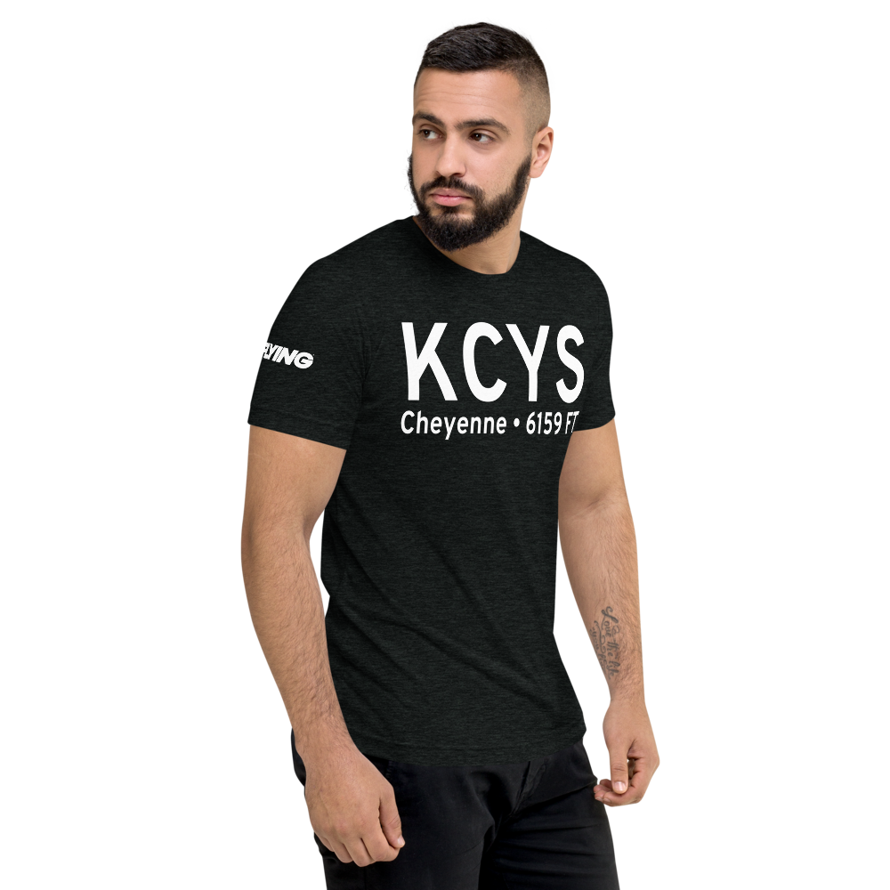Cheyenne Regional Jerry Olson Field (KCYS) ICAO Tri-blend T-Shirt 