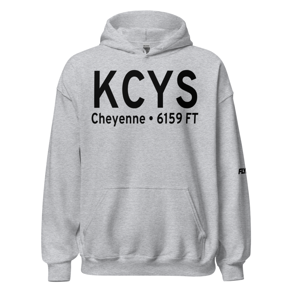Cheyenne Regional Jerry Olson Field (KCYS) ICAO Hoodie Sweatshirt 