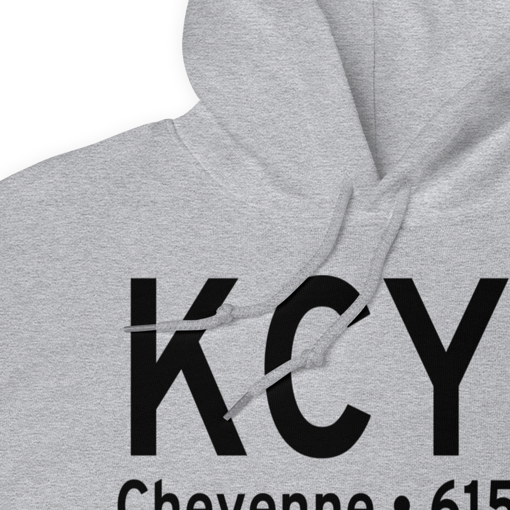 Cheyenne Regional Jerry Olson Field (KCYS) ICAO Hoodie Sweatshirt 