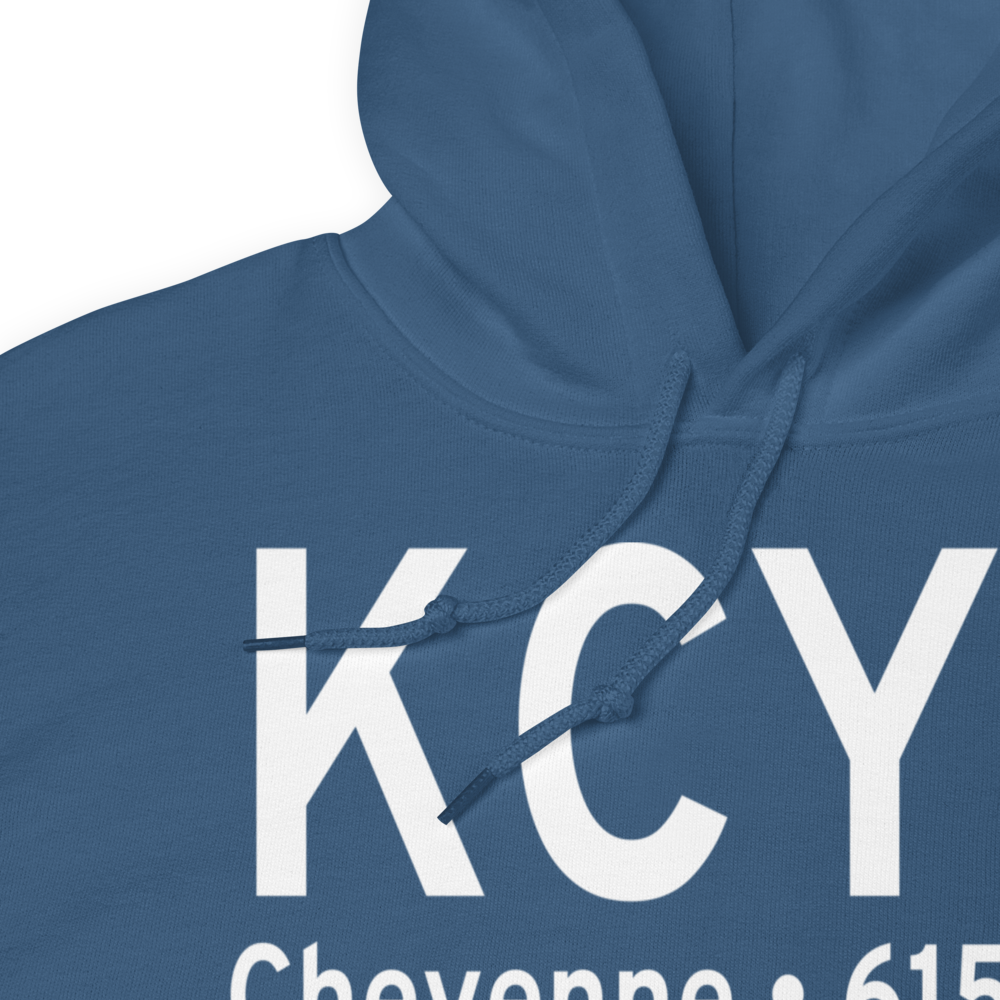 Cheyenne Regional Jerry Olson Field (KCYS) ICAO Hoodie Sweatshirt 