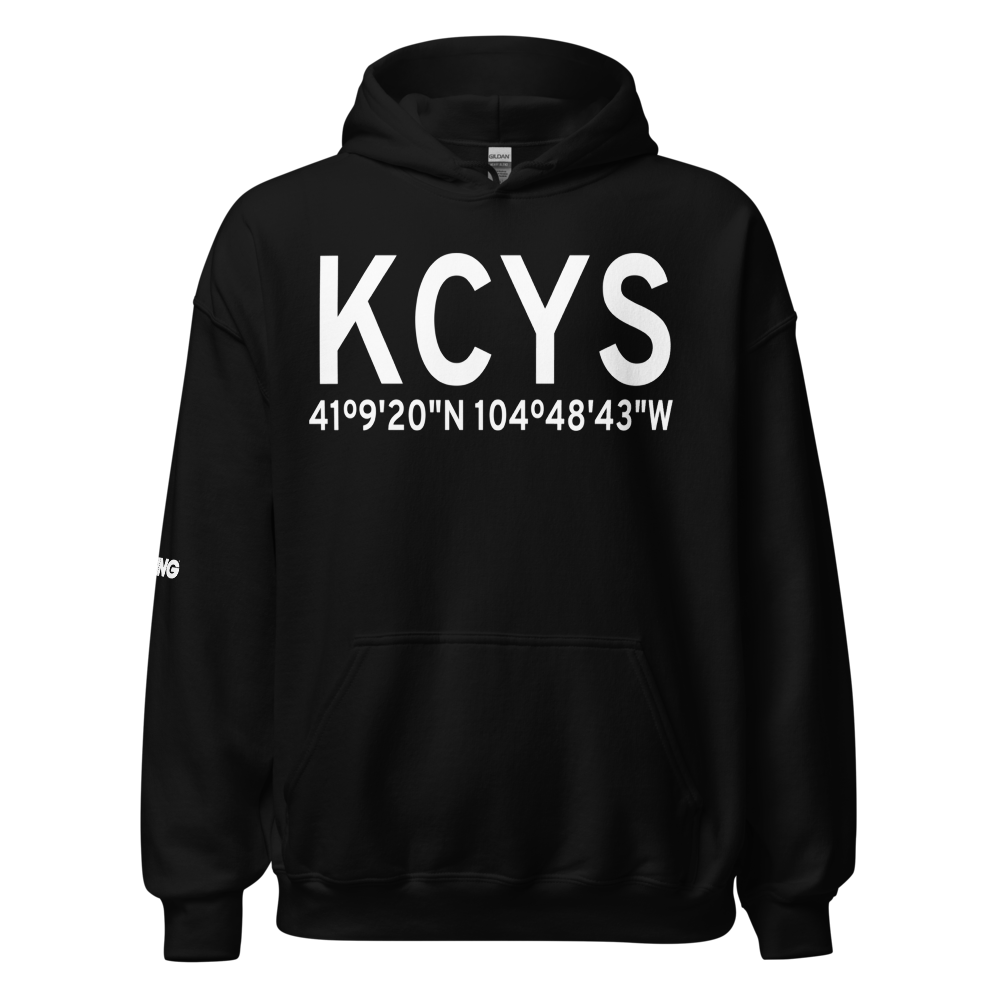 Cheyenne Regional Jerry Olson Field (KCYS) ICAO Hoodie Sweatshirt 