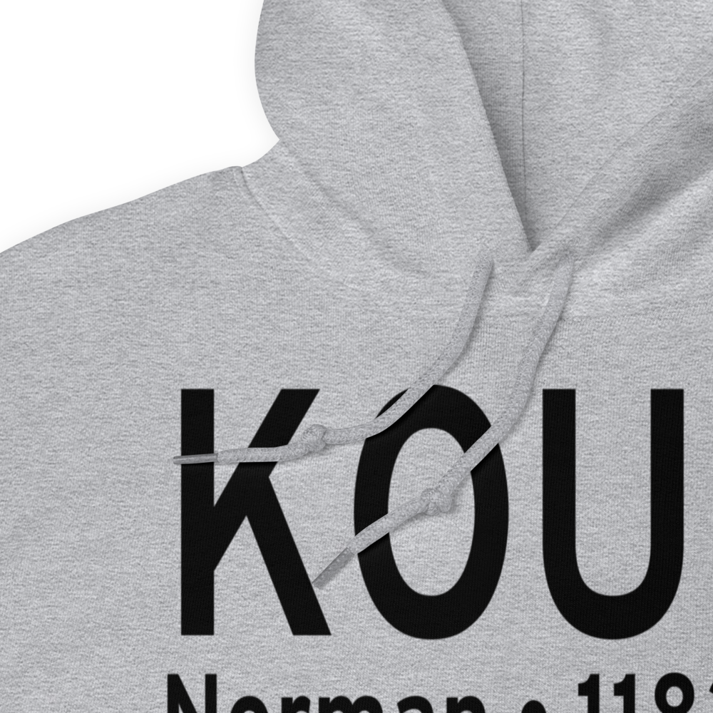 University of Oklahoma Westheimer Airport (KOUN) ICAO Hoodie Sweatshirt 